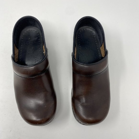 DANSKO Classic Brown Leather Clogs - Picture 5 of 9